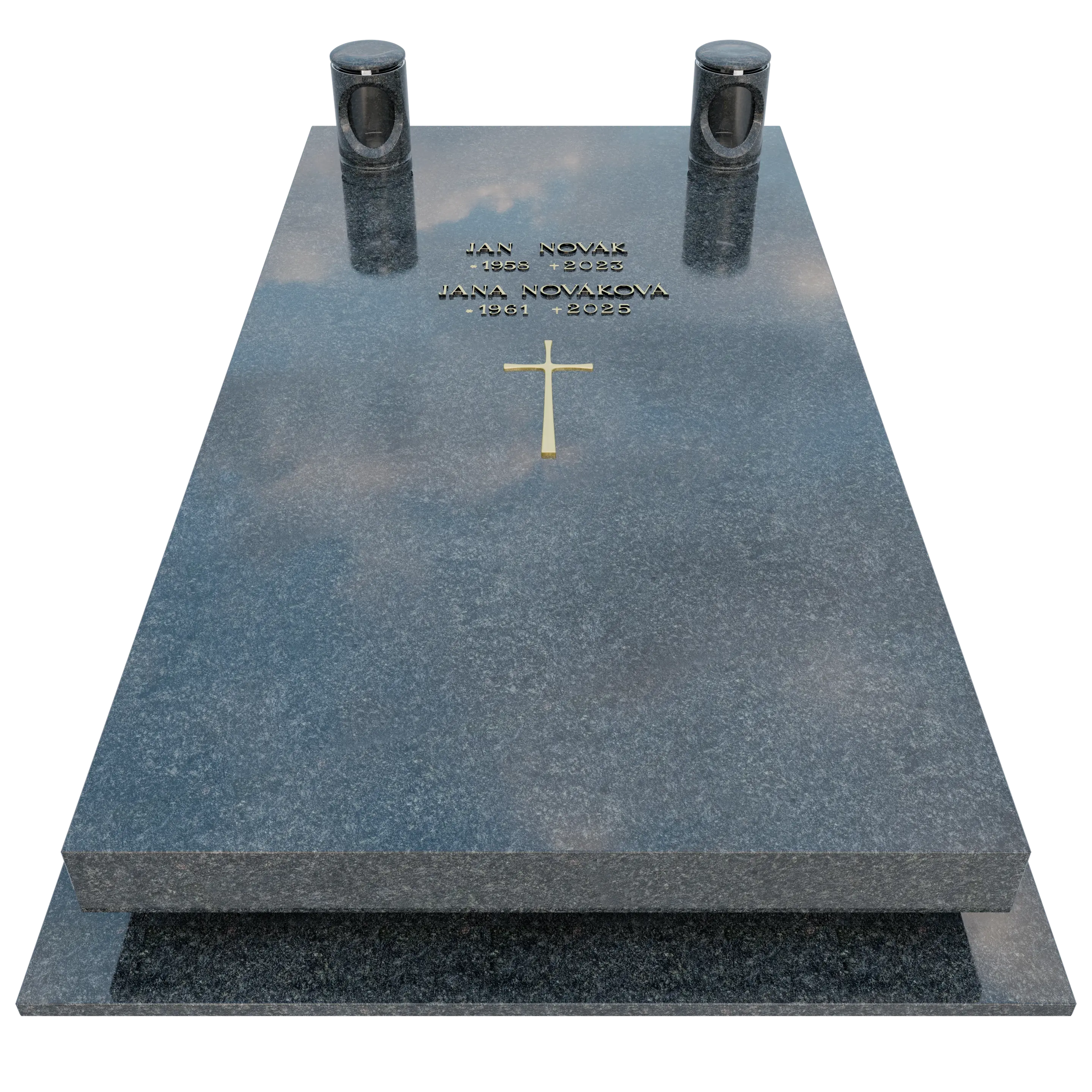 Jednohrob STK 108 - Render 2 - bok