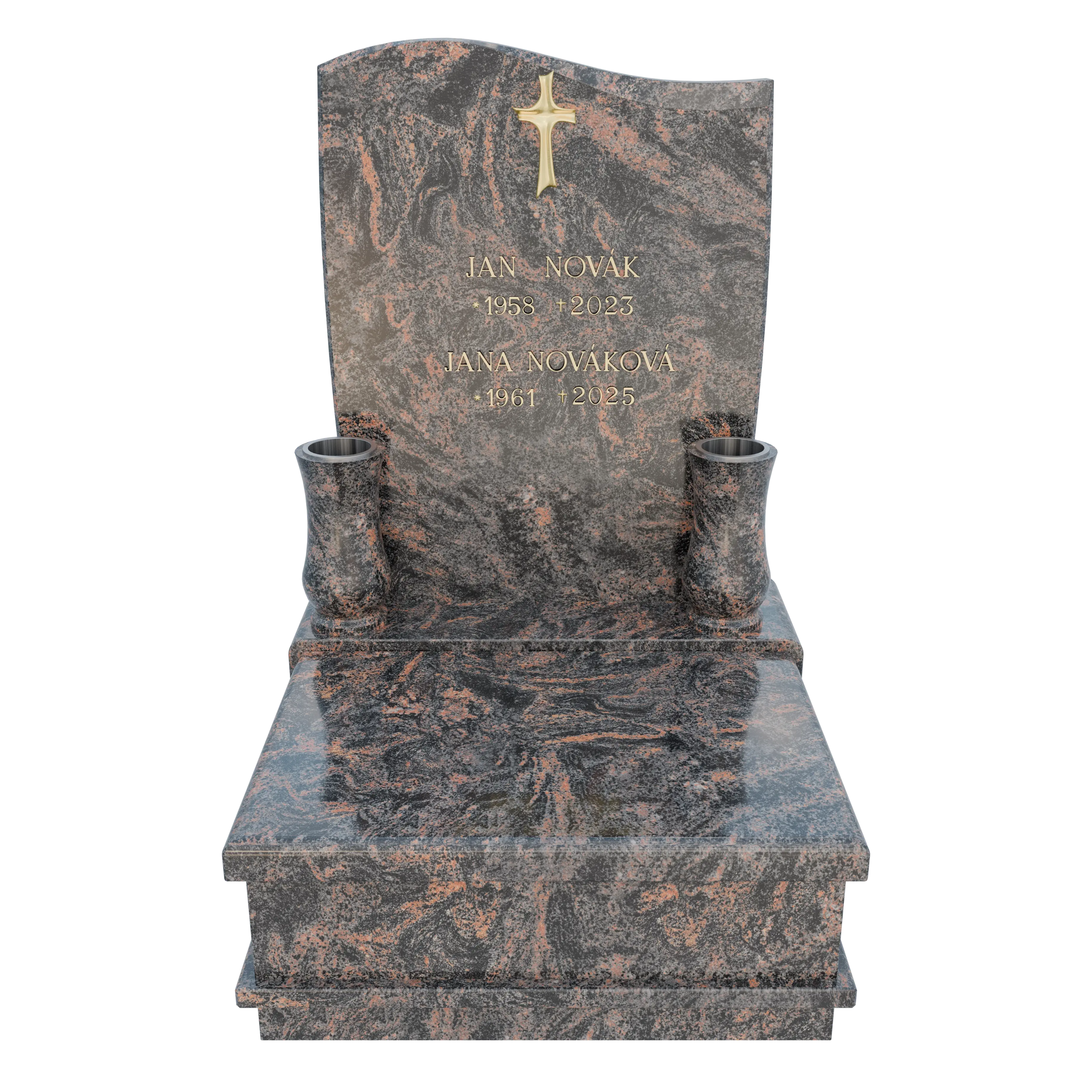 Urnový pomník UHL 2 - Render 2 - bok