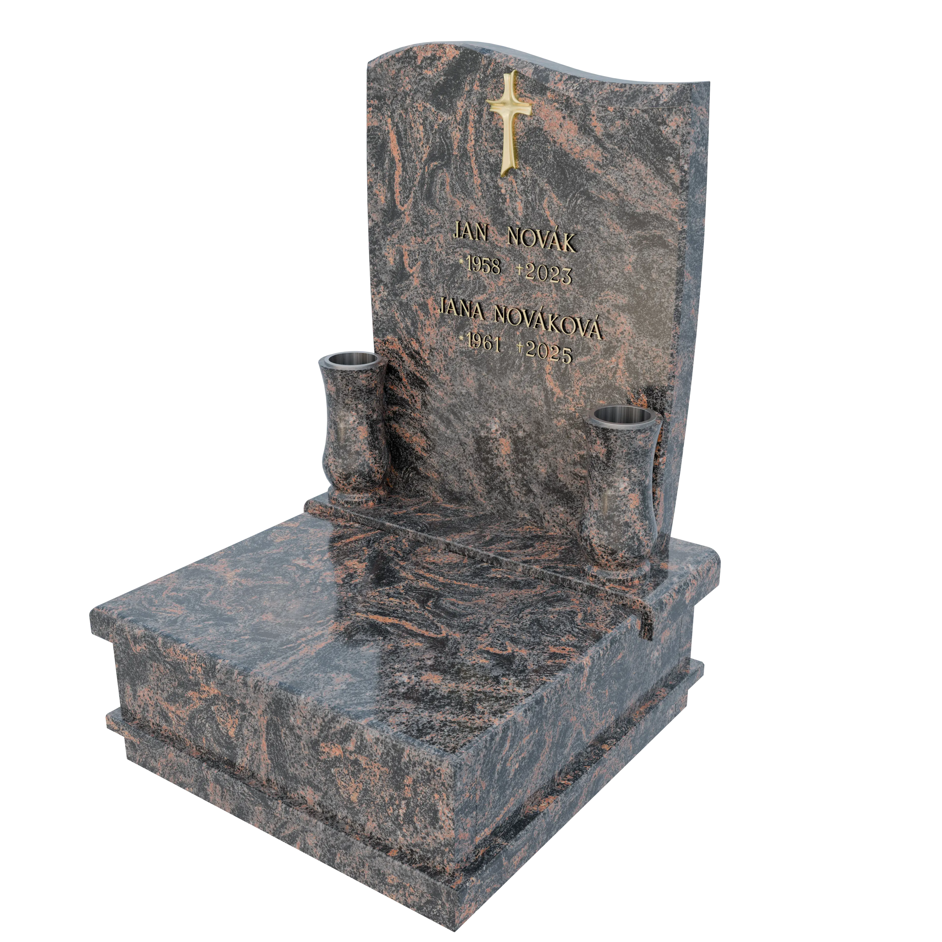 Urnový pomník UHL 2 - Render 3 - detail