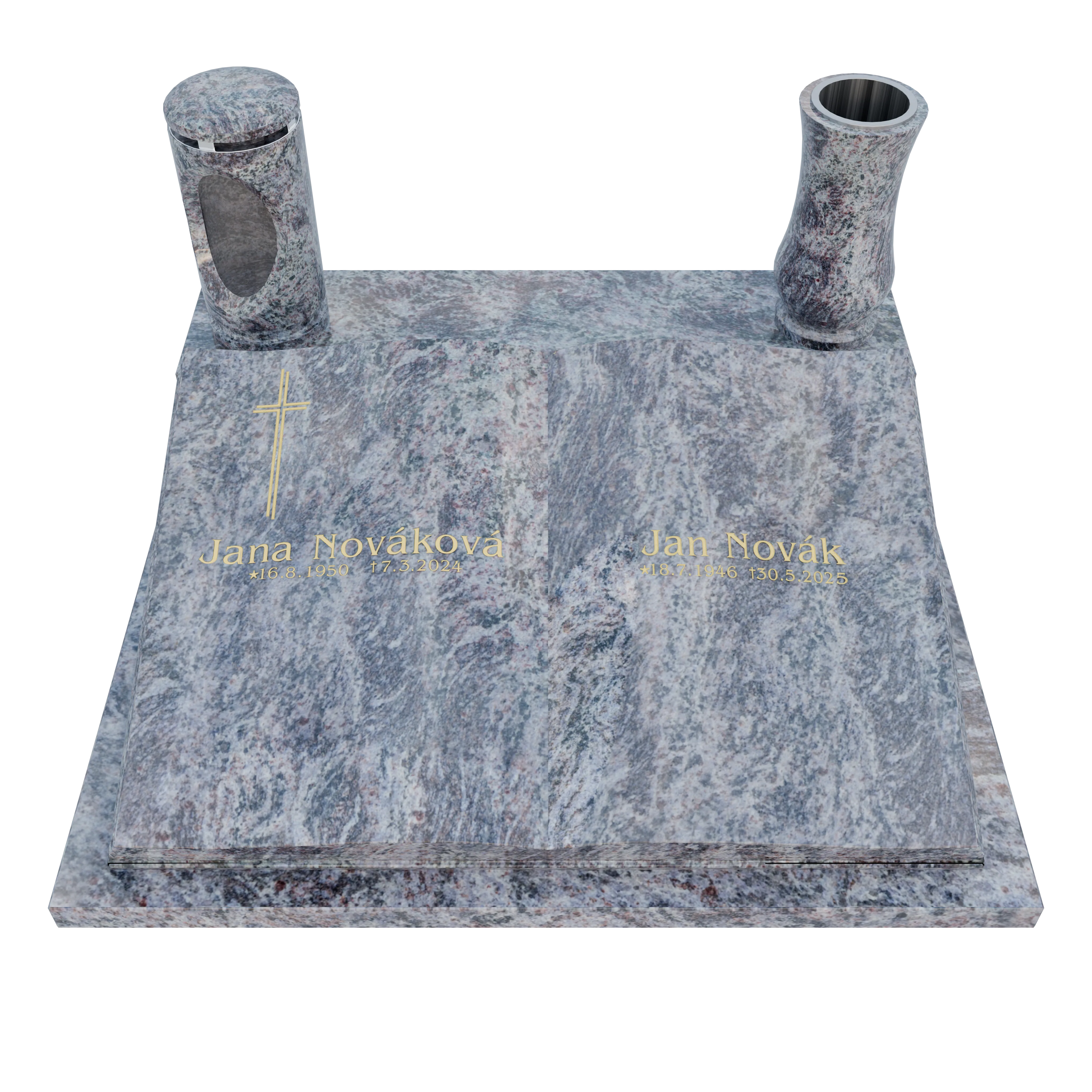 Urnový pomník UHS 9 - Render 2 - bok