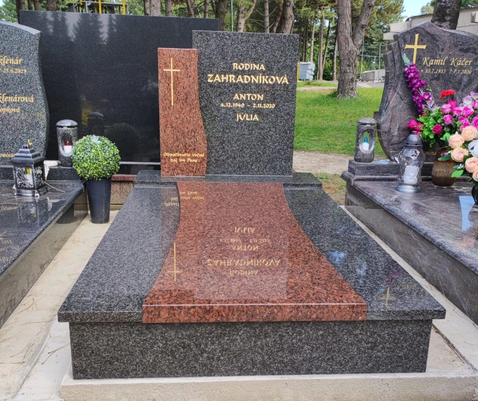 Jednohrob - Cintorín Ružinov - osadený pomník na cintoríne