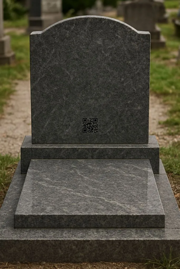 Gravírovanie QR kódu na kameň