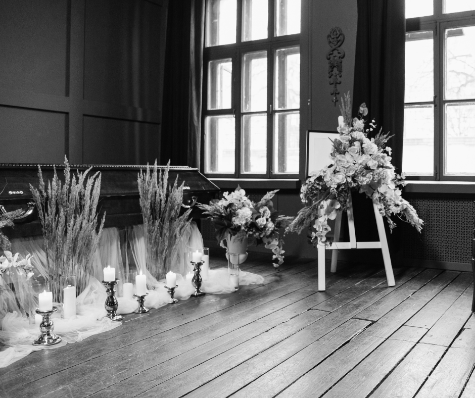 Smútočná kvetinová výzdoba